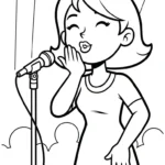 coloriage Chanteuse en ligne