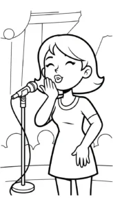coloriage Chanteuse en ligne
