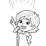coloriage Chanteuse pour enfant de 2 ans