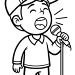 coloriage Chanteuse a dessiner et imprimer
