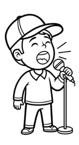 coloriage Chanteuse a dessiner et imprimer