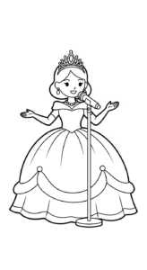 télécharger coloriage Chanteuse gratuit