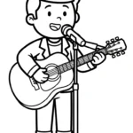 coloriage Chanteuse à imprimer pour enfant de 9 ans