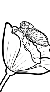 coloriage Cigale a imprimer pour enfant de 4 ans