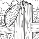 coloriage Cigale à imprimer pour enfant de 4 ans
