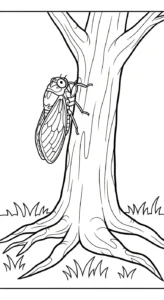 coloriage Cigale et decoupage a imprimer gratuit