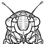 coloriage Cigale à imprimer pour enfant de 3 ans