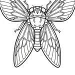 coloriage Cigale à imprimer pour enfant de 8 ans