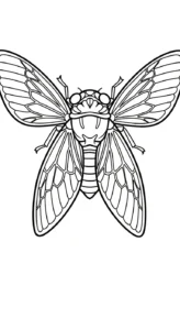 coloriage Cigale à imprimer pour enfant de 8 ans
