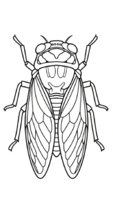 coloriage Cigale à imprimer pour enfant de 10 ans