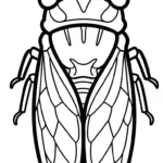 coloriage Cigale pour enfant de 4 ans