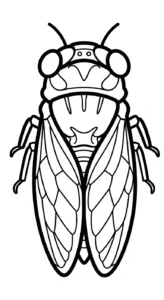 coloriage Cigale pour enfant de 4 ans