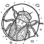 coloriage Cigale à imprimer a4