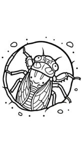 coloriage Cigale à imprimer a4