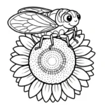 coloriage Cigale a imprimer pour enfant de 4 ans