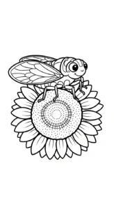 coloriage Cigale a imprimer pour enfant de 4 ans