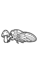 coloriage Cigale à imprimer pdf gratuit