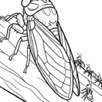 coloriage Cigale à imprimer pour enfants