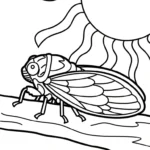 coloriage Cigale gratuit en ligne
