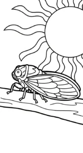 coloriage Cigale gratuit en ligne