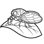 coloriage Cigale pour enfant de 5 ans