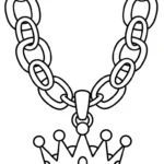 coloriage Collier à imprimer kawaii