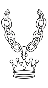 coloriage Collier à imprimer kawaii