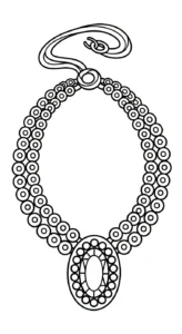 coloriage Collier à imprimer kawaii