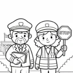 coloriage Facteur et dessins