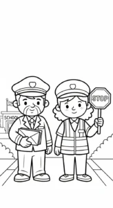 coloriage Facteur et dessins