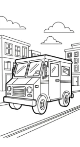 coloriage Facteur pour enfants a imprimer