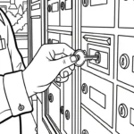 coloriage Facteur à imprimer pour enfant de 4 ans