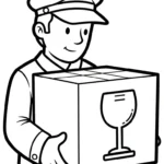 coloriage Facteur à imprimer pour enfant de 9 ans