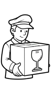 coloriage Facteur à imprimer pour enfant de 9 ans