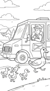 coloriage Facteur pour enfants a imprimer