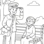 coloriage Facteur gratuit à imprimer