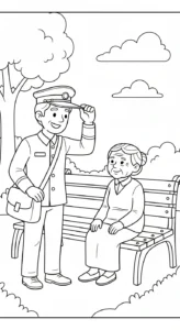 coloriage Facteur gratuit à imprimer