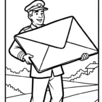 coloriage Facteur a colorier en ligne gratuitement