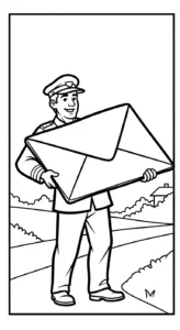 coloriage Facteur a colorier en ligne gratuitement