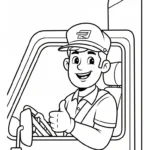 coloriage Facteur pour enfant de à imprimer