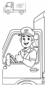 coloriage Facteur pour enfant de à imprimer