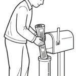 coloriage Facteur à imprimer pour enfant de 9 ans