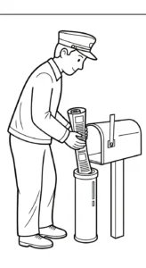 coloriage Facteur à imprimer pour enfant de 9 ans
