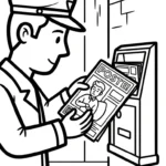 coloriage Facteur pour primaire