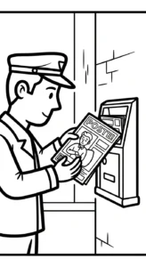coloriage Facteur pour primaire