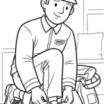 coloriage Facteur à imprimer gratuitement pdf