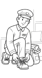 coloriage Facteur à imprimer gratuitement pdf