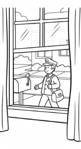 coloriage Facteur pour enfant de 2 ans