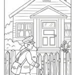 coloriage Facteur à imprimer pdf gratuit