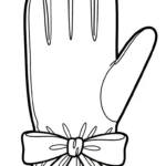 coloriage Gant à imprimer kawaii